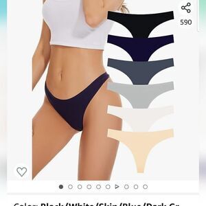 Seamless Thongs for Women No Show Thongs Nylon Stretch Thong Panti